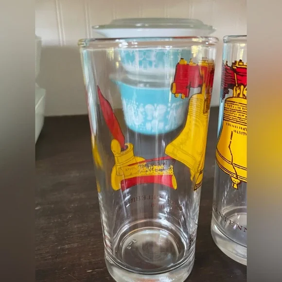 Vintage 1976 Bicentennial Liberty Bell Drinking Glasses❤️ - Picture 9 of 12